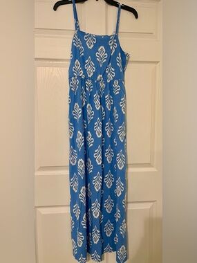 Lily Rose Blue and White Printed Maxi Skirt